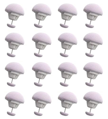 Image of DIVOX Duvet Clips Mushroom Cover Pins Cotton Quilt Fixer Duvet Fasteners Grippers Anti-Movement Bed Clamps Sheet Holder for Socks Curtains Cove Fixing Clips (Grey, 16)