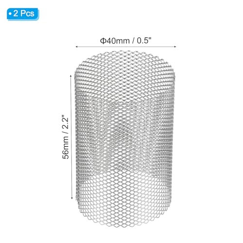 Image of PATIKIL 2 Pcs 40mm OD Strainer Mesh, 56mm H Screen Y Shaped Strainer Filter Valve Mesh Screen 304 Stainless Steel Strainer Mesh for Debris Pump Water Oil Separation