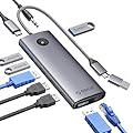 ORICO 10-in-1 Dual 4K 60Hz USB-C Docking Station, Portable Hub with 2X HDMI, 2X DisplayPort, 10Gbps USB, Gigabit Ethernet, Compatble with MacBook M1/M2/M3 & Windows Laptops