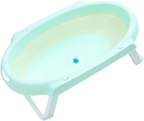 Amazon Co Jp Chexiao 子供の折りたたみ浴槽 ポータブル赤ちゃん折りたたみ浴槽赤ちゃん浴槽インテリジェント誘導温度水プラグ 色 緑 Diy 工具 ガーデン