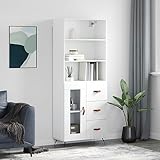 Posizionabile in modo flessibile: la confezione include 1 credenza e 1 ripiano superiore, che possono essere utilizzati insieme o separatamente come armadio da cucina, mobili da corridoio o dispensa. Grazie alle istruzioni illustrate (lingua italiana non garantita), il montaggio è semplice anche per i principianti.