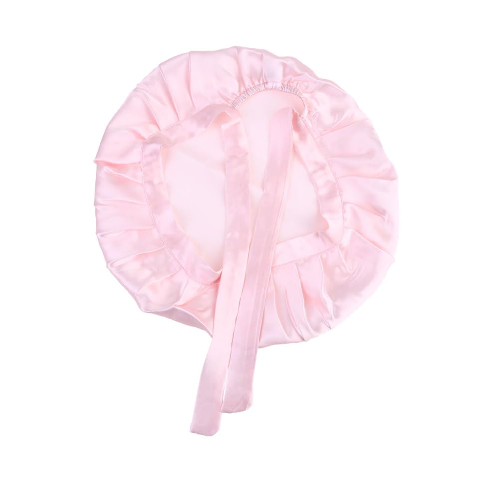 KALLORY Adjustable Silk Sleeping Bonnet for Women Soft Breathable Sleep Cap