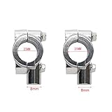 Farbe chrom 2x Universal 25mm Motorrad Lenkerhalterung Lenkerhalter Befestigungs Klemmen 8mm Spiegel Halter