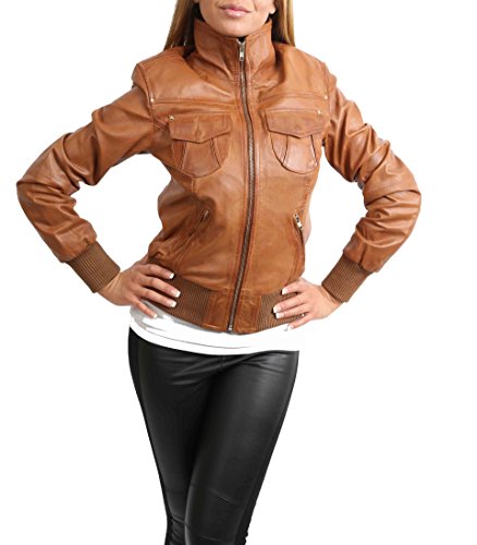 Veste en cuir pour femme le blouson bomber décontracté idéal en ville