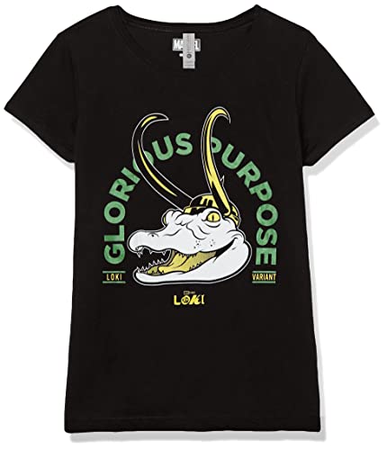 T-Shirt Gator Loki Marvel pour fille en noir taille XL