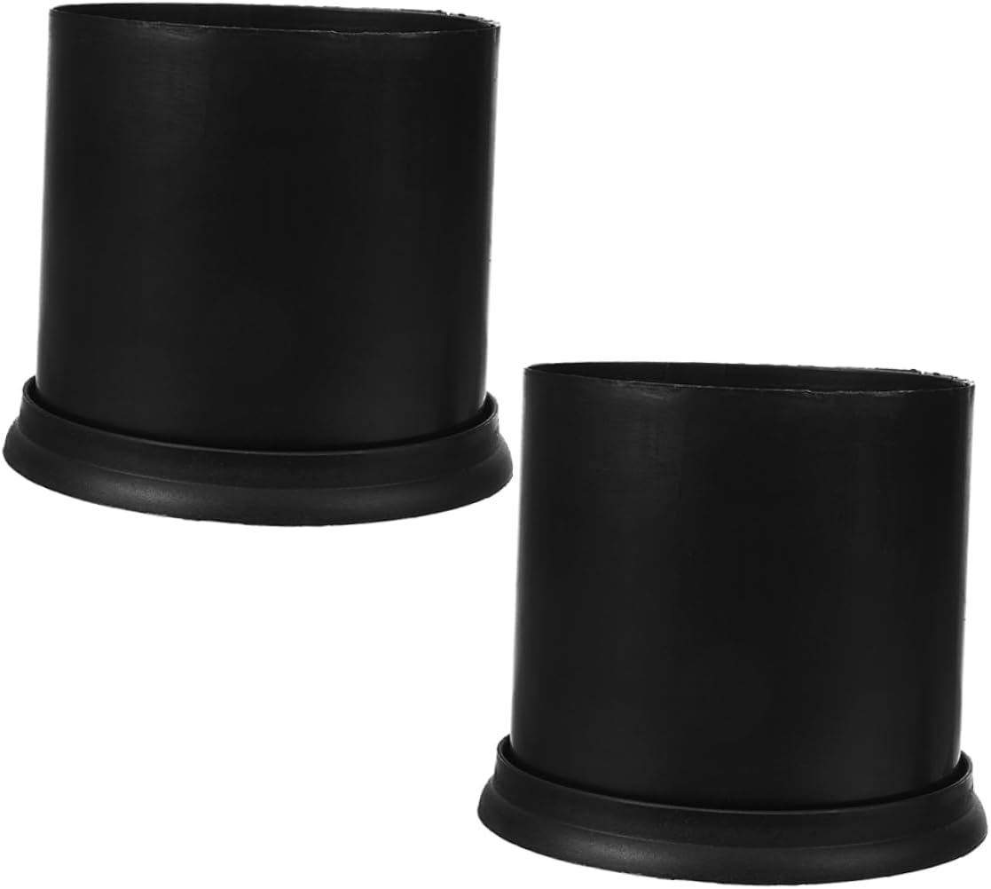 2pcs Toilet Bowl Brush Holder with Non Slip Base Durable Plastic Bathroom Cleaning Accessories for Easy Maintenance and Organization Elegant Black Design