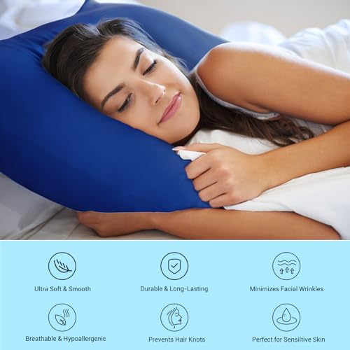 Elegear Cooling Pillow Cases for Hot Sleepers, Japanese Q-Max>0.55 Arc-Chill Cooling Pillowcases, Double Sided Elastic Cooling Pillow Covers with Hidden Zipper Set of 2 - King (20" x 36") by Elegear - Used condition - Image 2
