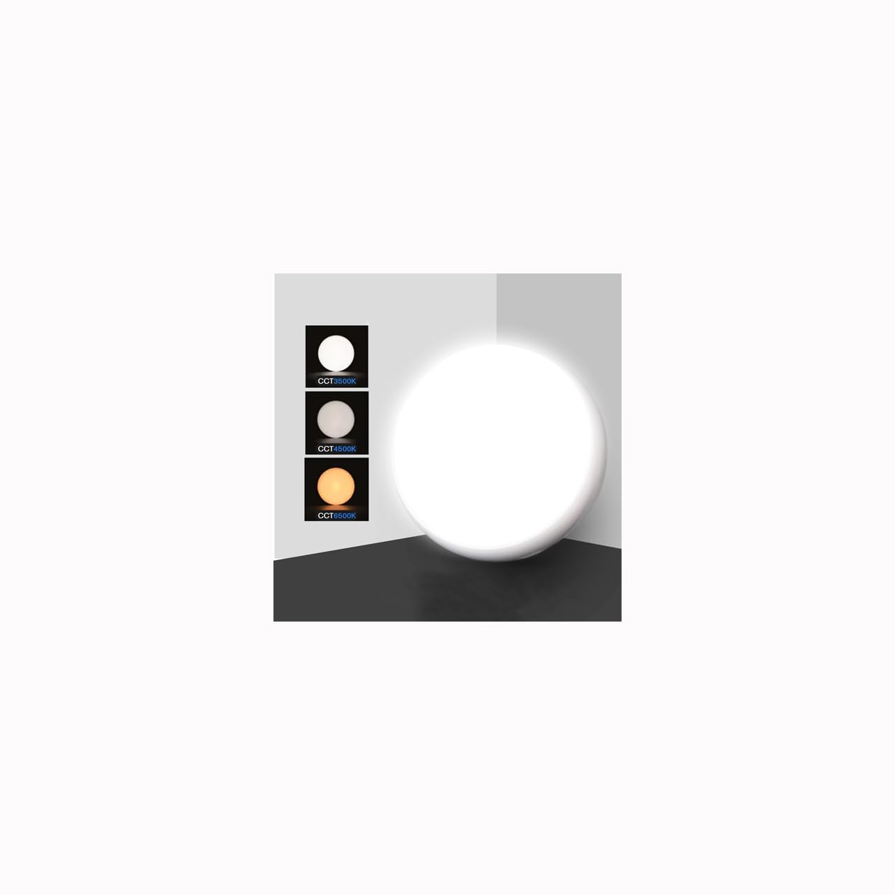 Brightex White 25W Led Surface Panel, 2000 Lumens, Ceiling Lamp, Outdoor Waterproof Ip65, 3 Adjustable Light Colors (3500K/4500K/6500K) With Switch, Energy-Efficient Lighting