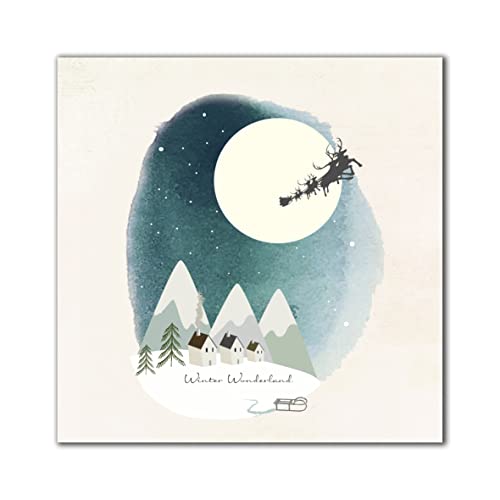 Pack of 8 Nordic Winter Wonderland RSPCA Charity Christmas Cards Xmas Cards 556992