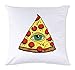 Illuminati Pizza Eye Funny Art White Pillow