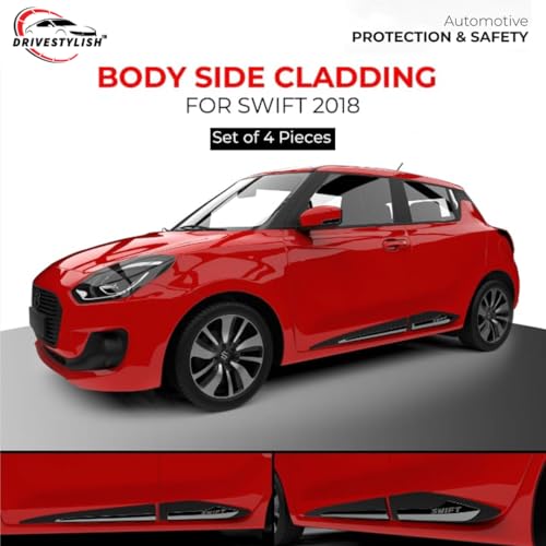 Image of Car Door Body Side Beading /Molding /Cladding for Maruti Suzuki Swift 2018 Set of 04