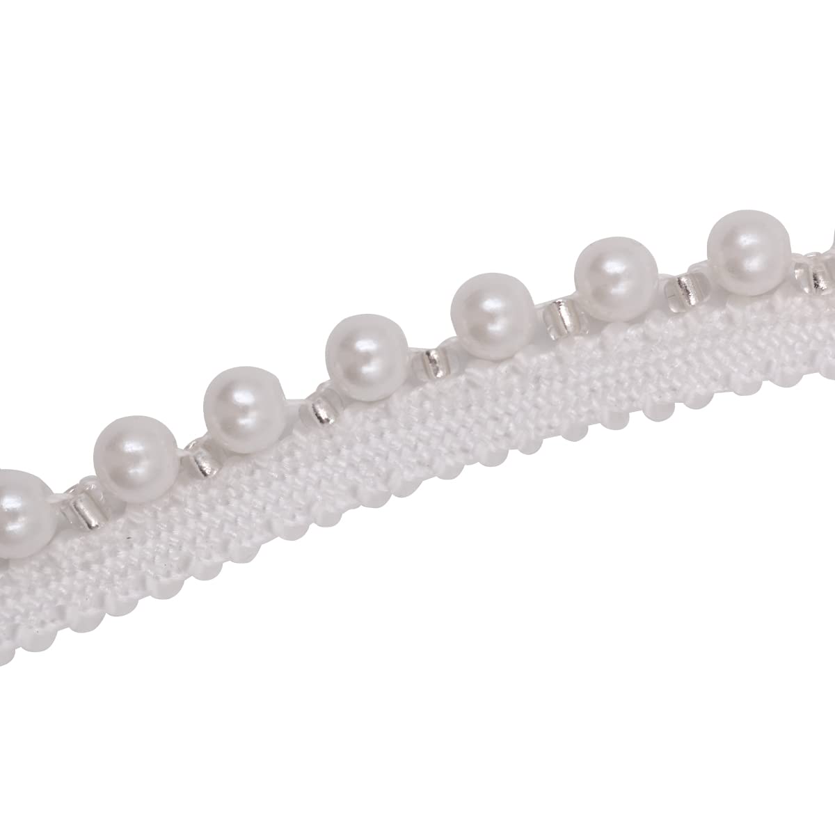 Pandahall Elite 3pcs 3 Styles Rubans De Dentelle Tressée En Polyester Avec Une Perle D Imitation En Plastique Accessoires De Vetement