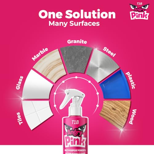 Image of T1B Kitchen-to-Septic Care Combo | Angry Pink Enzyme Multipurpose Cleaner Spray (400 ml) & Septic Tank Cleaning Powder | Removes Grease, Grime & Odour | Prevents Blockages