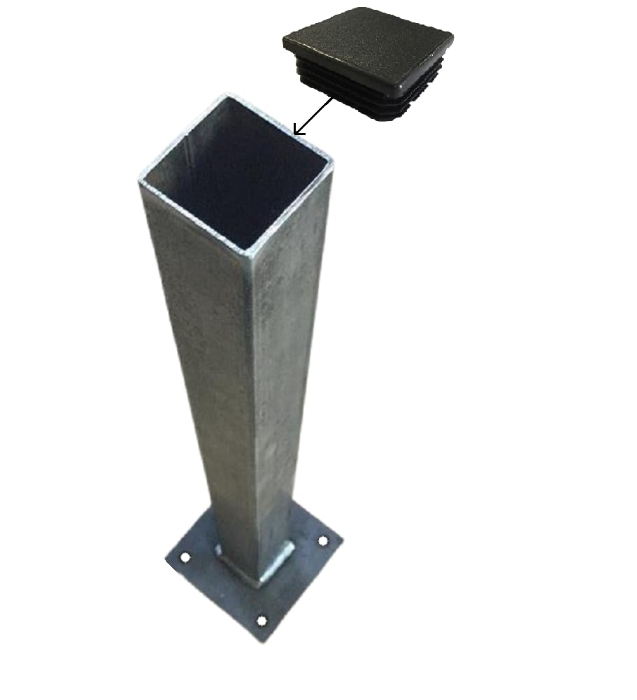 LeMétal – Poteau carré acier 35x35x2 mm (160 cms) - Longueur au choix de 50 à 300 cms - Bouchon plastique offert !