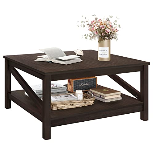 Yitahome MAYIHKWB5K Square Coffee Tables With Storage, Farmhouse Coffee Table For Living Room thumb #6