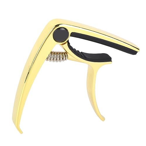 Capo de Guitarra, Fácil de Carregar, Longa Vida, Capo de Guitarra Elétrica Leve para Banjo (Ouro)