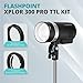 Flashpoint XPLOR 300 Pro AD300 Pro AD300Pro Outdoor Flash Strobe Light, 300Ws TTL HSS 1/8000s Studio Flash Monolight, 2600mAh Lithium Battery, 12W Modeling Lamp, Kit with Bowens Mount