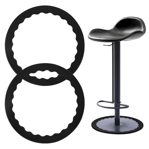 YYTECH 2pièces Anneau de Protection des Pieds de Tabouret de Bar, Antidérapante Housse Silicone pour Tabouret, pour 37 à 42cm Base Ronde, Protections de Sol pour...
