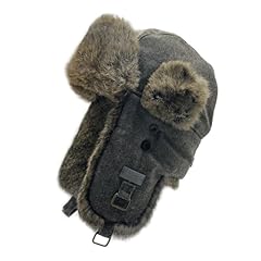 Brown Herringbone Rabbit Fur