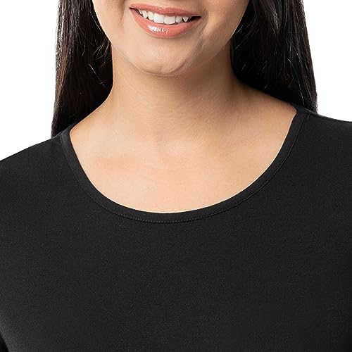 Image of Fruit of the Loom Women's Sueded Jersey Crew Top and Fleece Pant Sleep Set