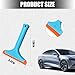 Small Silicone Car Window Squeegee, 7.56×6.24 Inch Multifunctional Car Water Blade Scraper with Non-Slip Handle, Auto Windshield Squeegee Tool for Car Window, Mirror, Home Cleaning (Blue)