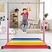 Safly Fun Gymnastics Bar for Kids Ages 3-15 | Sturdy Steel Home Gym, Adjustable Height (3 to 5 ft) with Anti-Slip Base, Easy Assembly
