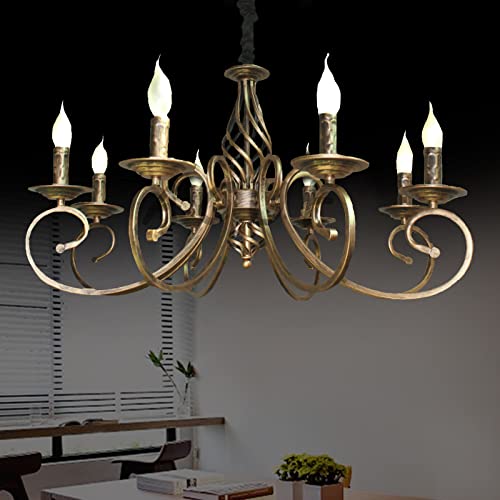 Kronleuchter Vintage Weiß, 4-flammig – Pendelleuchte Im Landhausstil Für Wohnzimmer, Küche, Flur