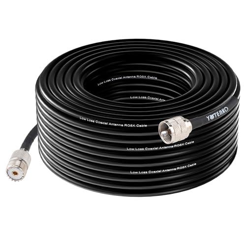 Câble coaxial RG8x PL259 pour antenne radio de station fixe ou mobile