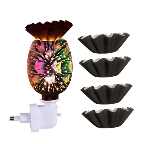 Cabilock Lámpara De Cera Estrella Creativa Lámpara Aromática Decorativa Luz para Baño Luz De Fragancia Cera