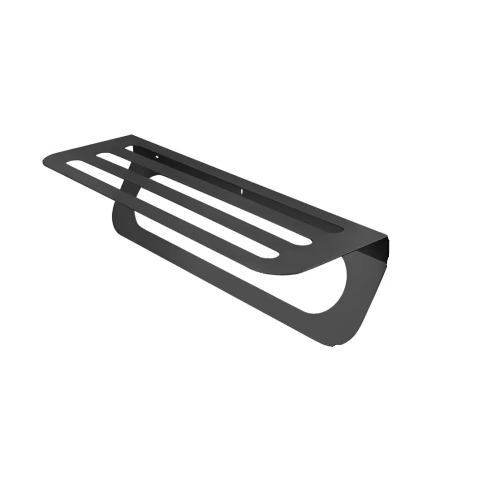 Bathroom towel rail Bathroom Towel Shelf, Wall Mounted Metal Rack with Bar, Rustproof Space Saving Storage Organizer(LSM-8-black)