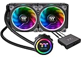 Thermaltake Floe Dual Riing RGB 280 TT Premium Edition PWM TR4 AM4 LGA2066 Ready AIO Liquid Cooling System 280mm High Efficiency Radiator CPU Cooler CL-W167-PL14SW-A