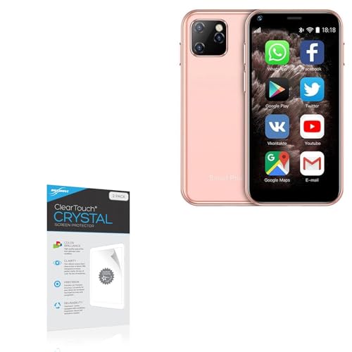 BoxWave Screen Protector Compatible with SOYES XS11 Super Mini Smartphone - ClearTouch Crystal (2-Pack), HD Film Skin - Shields from Scratches