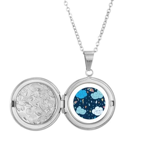 Collier médaillon nuage et parapluie pour sublimer vos tenues
