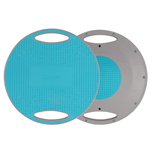 Bigtree Planche d'équilibre avec poignées latérales, Planche à Bascule Ø 40 cm, antidérapants, Planche d'équilibre pour physiothérapie, entraînement d'équilibre et de Coordination (Lakeblue) Cover