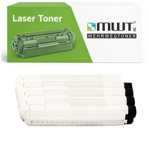 Toner compatible Oki ES8460 Mehrwegtoner pack de 4 cartouches de remplacement noir