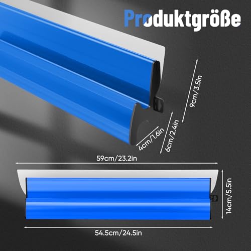Flächenspachtel Set, 24Inch/60CM Edelstahlklinge Spachtel Werkzeug,Spachtel Werkzeug mit Ergonomischem Z-Griff für große Arbeitsbereich Wand Dekoration Bau Werkzeug