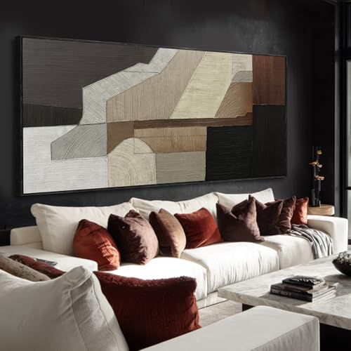 Image of VAYIMDH Textured Wall Paintings Vintage Wall Decor Abstract Canvas Art 32 inchx70 inch Artwork for Office Decorations for Dining Room Area