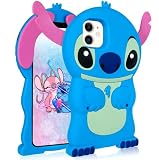 Lupct Blue Silicone Case for iPhone 11 3D Cartoon Animal Cute Funny Soft Cases Kawaii Character Cove