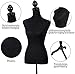 FDW Female Mannequin Body Dress Form Sewing Mannequin Torso Manikin with Tripod Base Stand Adjustable Mannequin for Sewing Clothes Display (Black, 59-67 Inches)