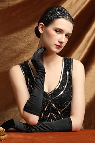 Comott Rhinestone Headband 1920S Great Gatsby Vintage Headpiece Flapper Headband Bride Wedding Hair Accessories For Women #TOP2