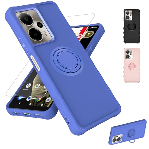 Coque Cricket Outlast 5G 2024 et AT&T Motivate Pro 5G Bleue avec Verre