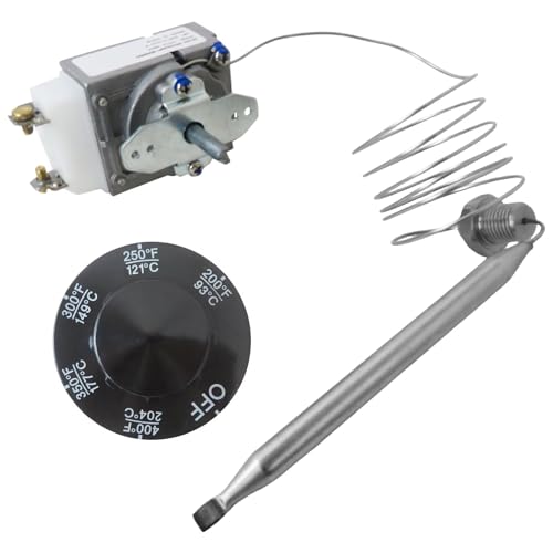 Kit de Control Termostato 60125401 para Freidora Compatible con Imperial Fryer, Caja de Empaque 1/4" MPT, Thermostat RX-1-36 Compatible con Pitco miniatura 1