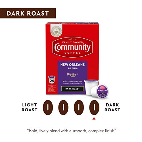 Image of Community Coffee New Orleans Blend 24 Count Coffee Pods, Special Dark Roast, Compatible with Keurig 2.0 K-Cup Brewers, 24 Count (Pack of 2)