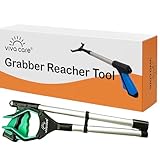 VIVA CARE Foldable Grabber Reacher for Seniors – Lightweight, Rotatable Clamp, Non-Slip Grip, 32