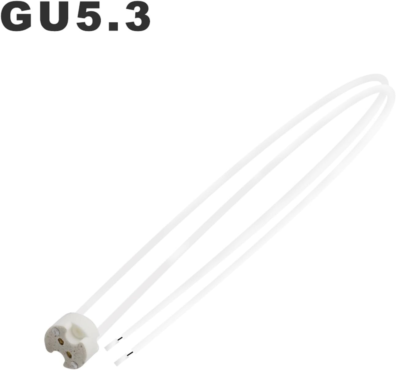 5pcs/lot G5.3 Ceramic Light Holder GU5.3 Lamp Socket MR11 MR16 Lamps Base 10CM 20CM 30CM 50CM for LED Light Cup(20CM Silicone Line)