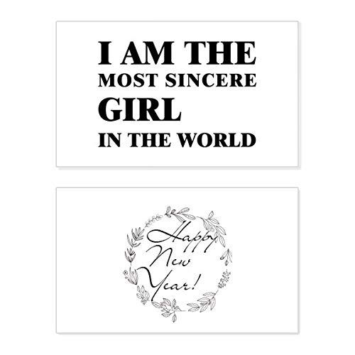Tarjeta de Año Nuevo I Am The Sincere Girl, felicitación conmemorativa en inglés