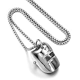 TTTLY - Welding Necklace Welder Mask Pillar Pendant Necklaces Hiphop Classic Fashion Jewelry Stainless Steel for Men Women Gift