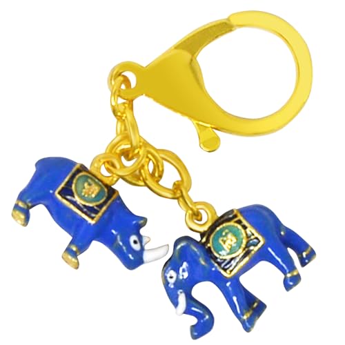 Llavero de elefante y rinoceronte Feng Shui para coche y hogar