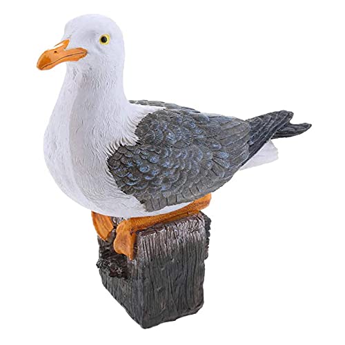 XZMAN Mouette Statue Jardin résine Sculpture Nautique sur Le thème Ornement Bureau Animal Figurine décor pelouse Animal Sculpture 20 x 9 x 20 cm Cover