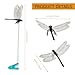 Lidengle Dragonfly Clips Black Dragon Fly Hat Clip Artificial Realistic 3D Dragonflies Garden Stakes Decor for Indoor Outdoor (6 Pcs)